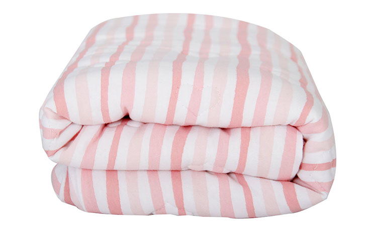 纯棉条纹印花婴儿毯